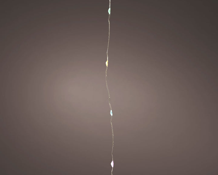 Micro Led Stringlights Steady Bo Indoor Silver/Soft Multi L.495Cm - Christmas Lights - Windyridge Garden Centre
