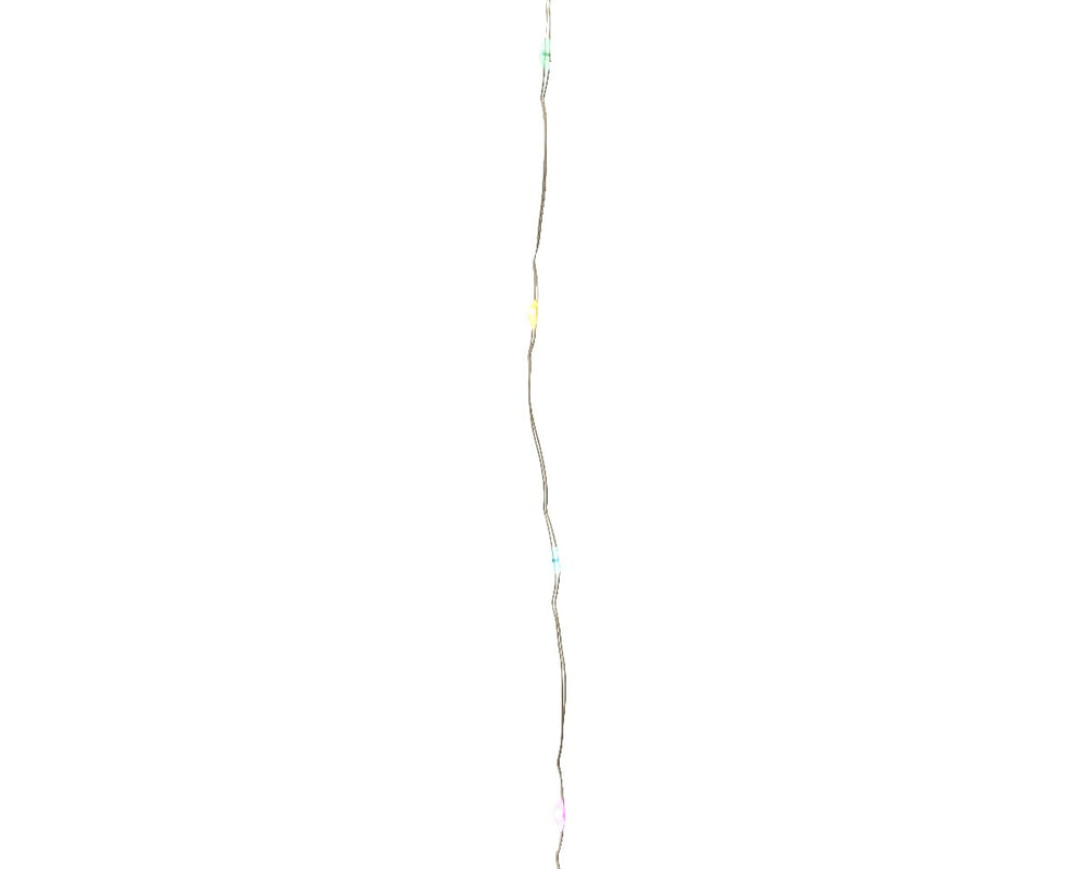 Micro Led Stringlights Steady Bo Indoor Silver/Soft Multi L.495Cm - Christmas Lights - Windyridge Garden Centre