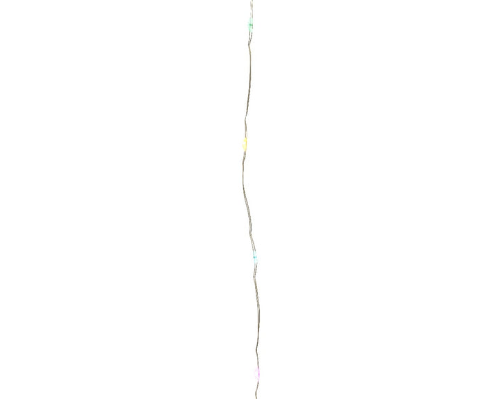 Micro Led Stringlights Steady Bo Indoor Silver/Soft Multi L.495Cm - Christmas Lights - Windyridge Garden Centre