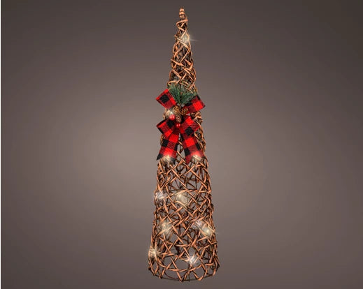 LED cone rattan steady BO indoor brown/warm white H.58cm
D.15.5cm