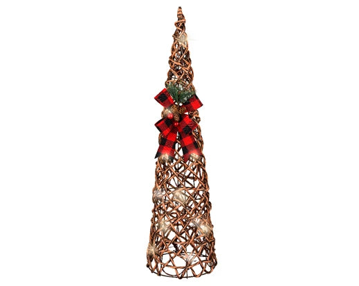 LED cone rattan steady BO indoor brown/warm white H.58cm
D.15.5cm
