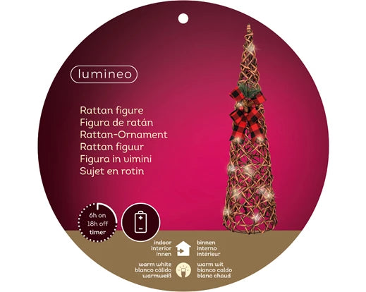 LED cone rattan steady BO indoor brown/warm white H.58cm
D.15.5cm