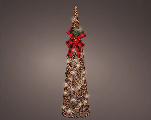 LED cone rattan steady BO indoor brown/warm white H.78cm
D.19.5cm