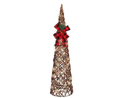 LED cone rattan steady BO indoor brown/warm white H.78cm
D.19.5cm