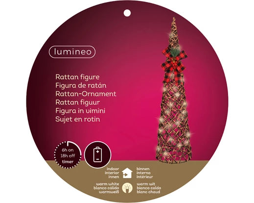 LED cone rattan steady BO indoor brown/warm white H.78cm
D.19.5cm