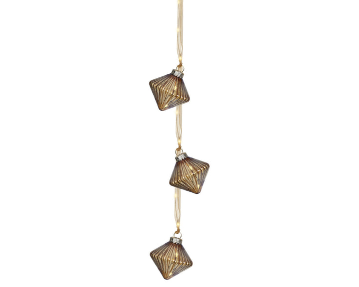 Micro Led Bundle Steady Bo Indoor Brown/Warm White L.5.7Cm X W.5.7Cm X H.28Cm - Christmas Lights - Windyridge Garden Centre