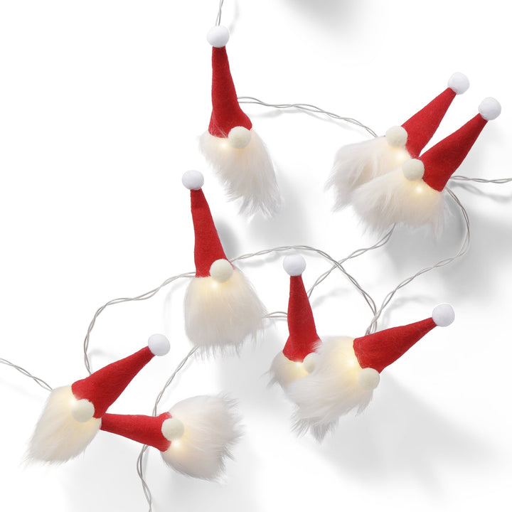 Led Deco String Lights Fabric House Steady Bo Indoor Red/Warm White L.135Cm - Christmas Lights - Windyridge Garden Centre