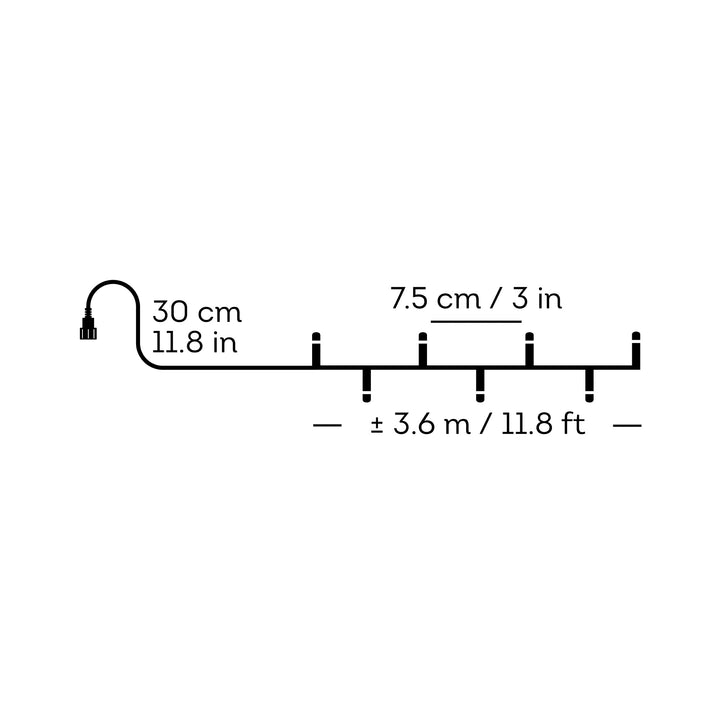 LED lights DuraCharge Basic Lights Warm White 3.675m