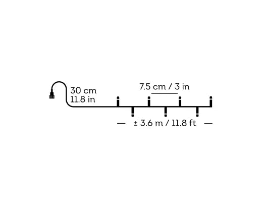 LED DuraCharge Basic Lights Warm White 367.5cm