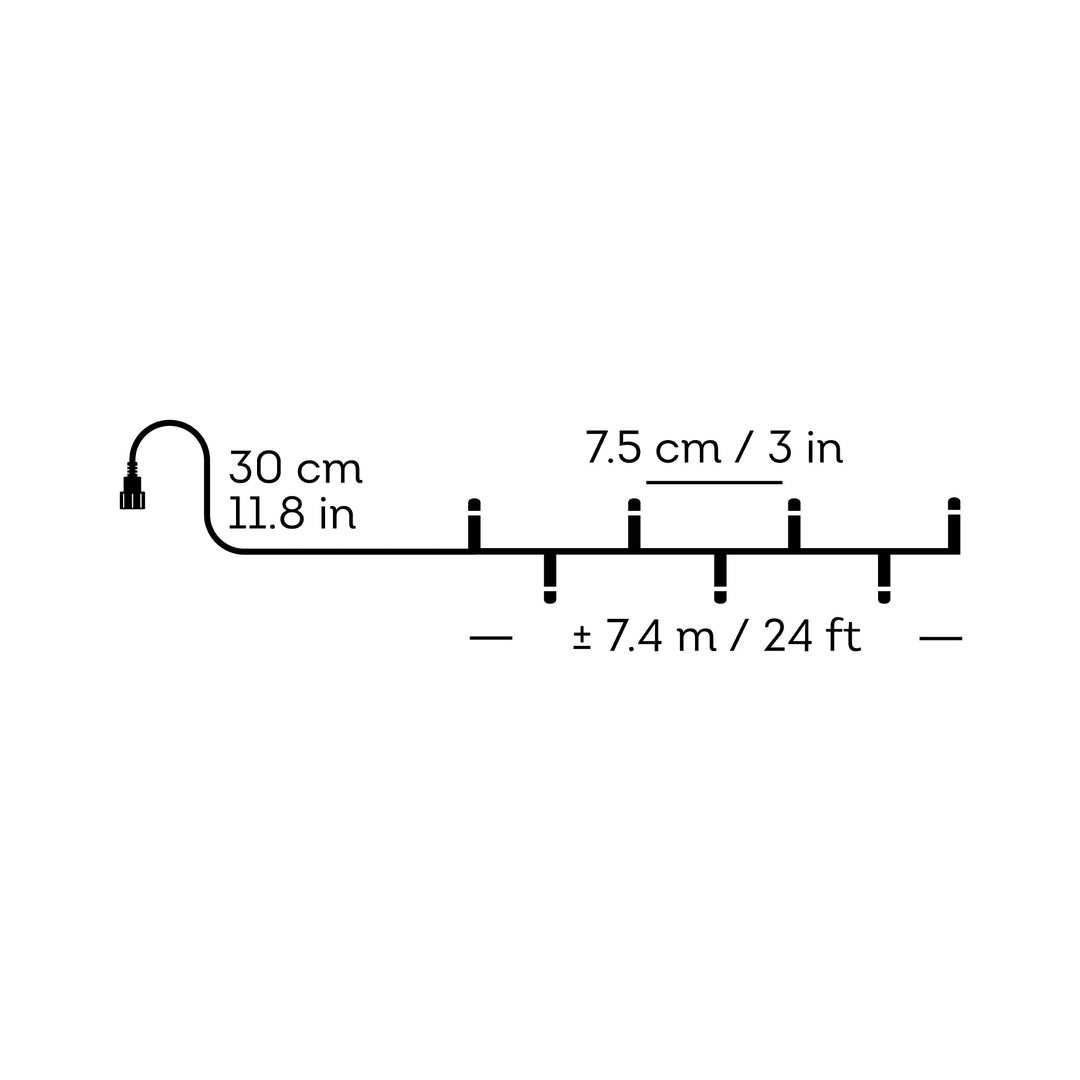 LED lights DuraCharge Lights Warm White 7.425m