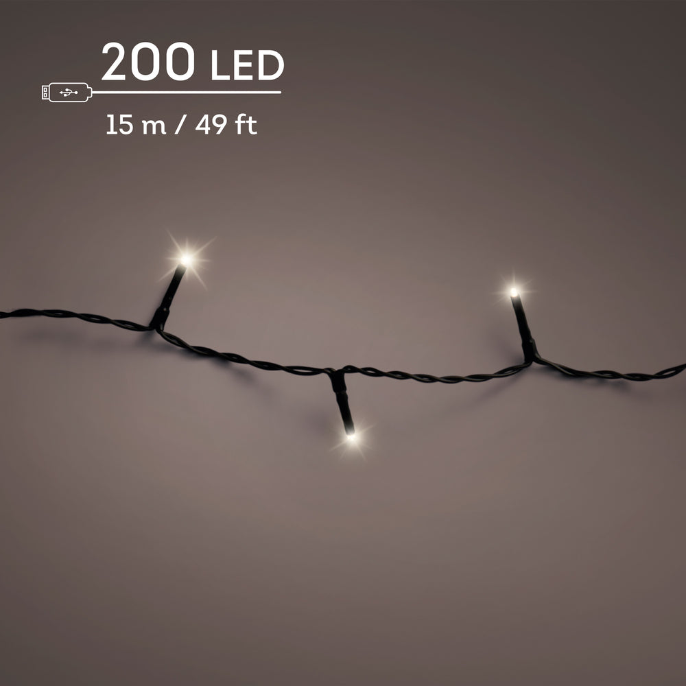 LED lights DuraCharge Basic Lights Warm White 15m - lit product