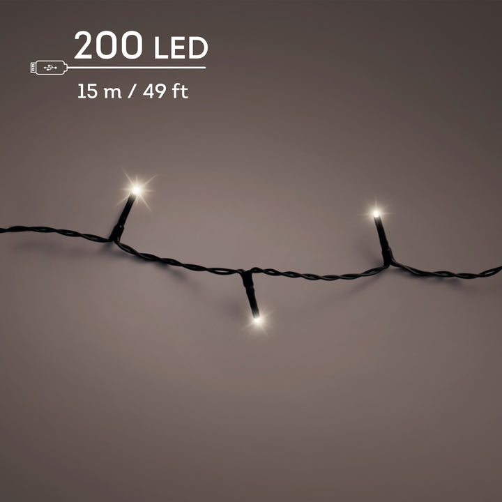 LED lights DuraCharge Basic Lights Warm White 15m - lit product
