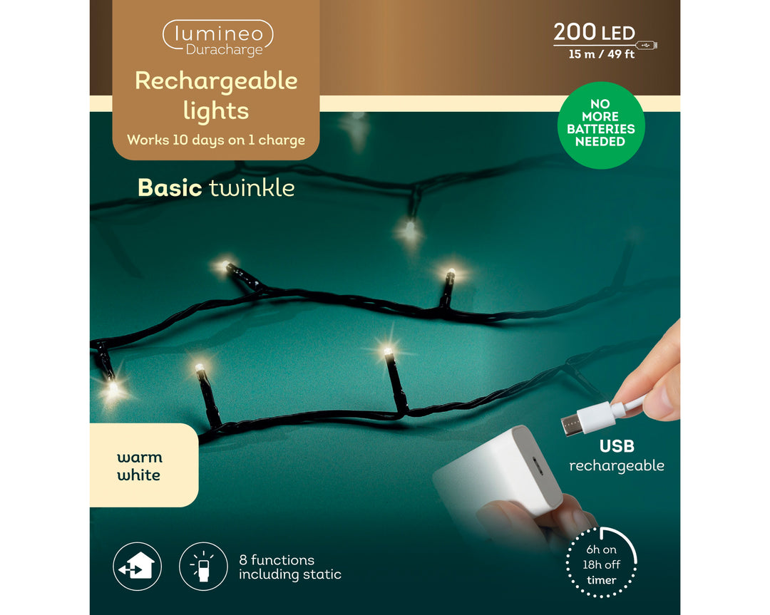 LED lights DuraCharge Basic Lights Warm White 15m - product box