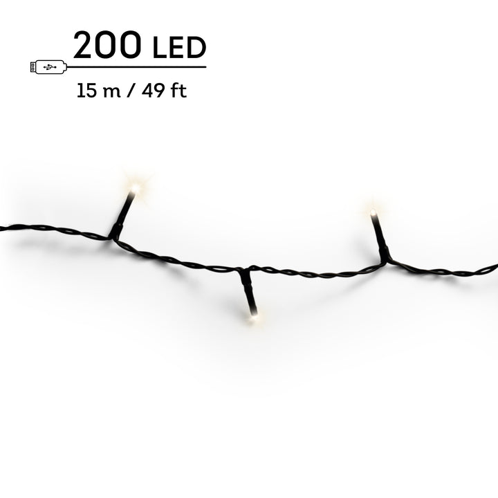 LED lights DuraCharge Basic Lights Warm White 15m