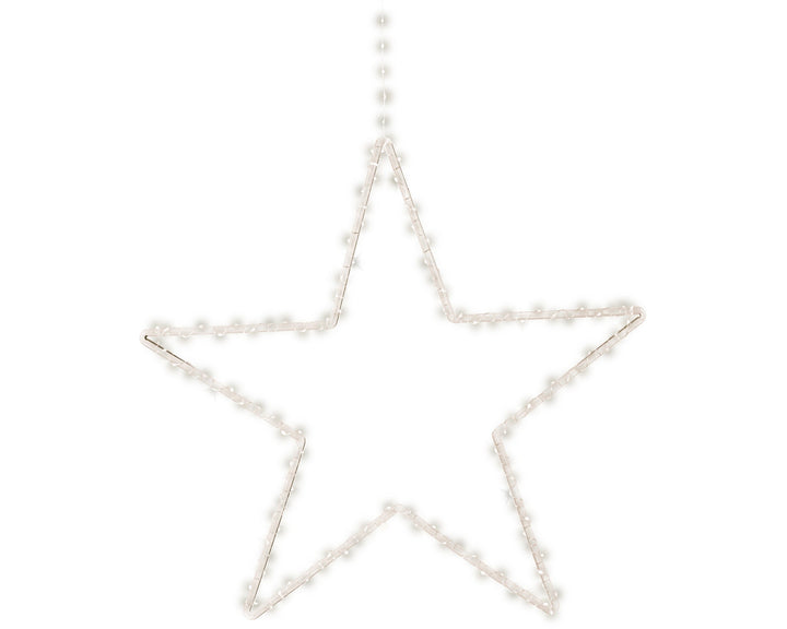 Micro Led Frame Light Plastic Star Steady Bo Outdoor Transparent/Warm White L.1Cm X W.60Cm X H.58Cm - Christmas Lights - Windyridge Garden Centre
