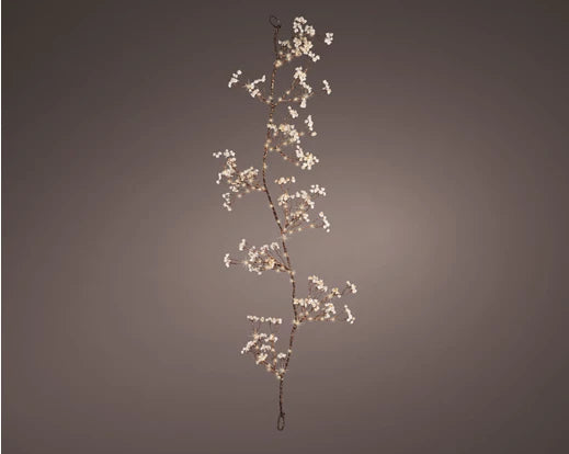 Micro LED garland pvc white flower  H120cm