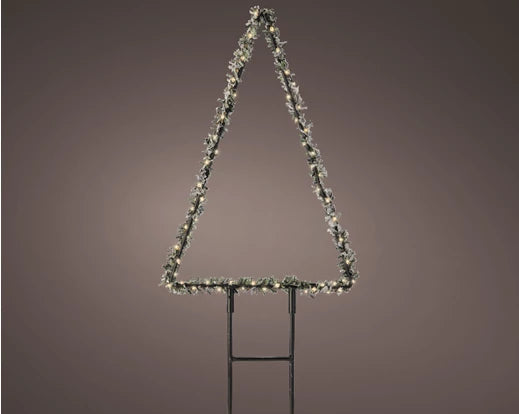 Micro LED garden  pick  metal  tree  L0.8-W18-H27cm  -  green/warm white