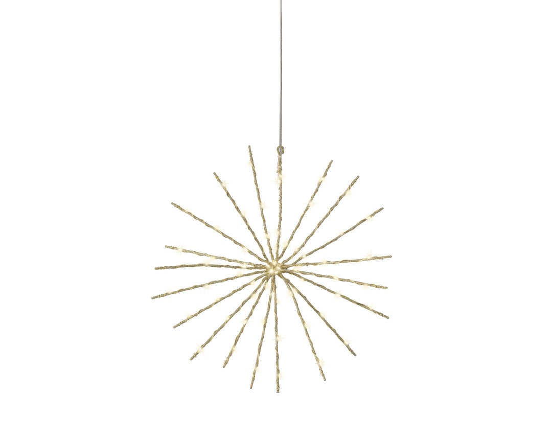 Micro LED Polestar Lights Flashing Effect Battery-Operated Outdoor Gold/Warm White D.30cm