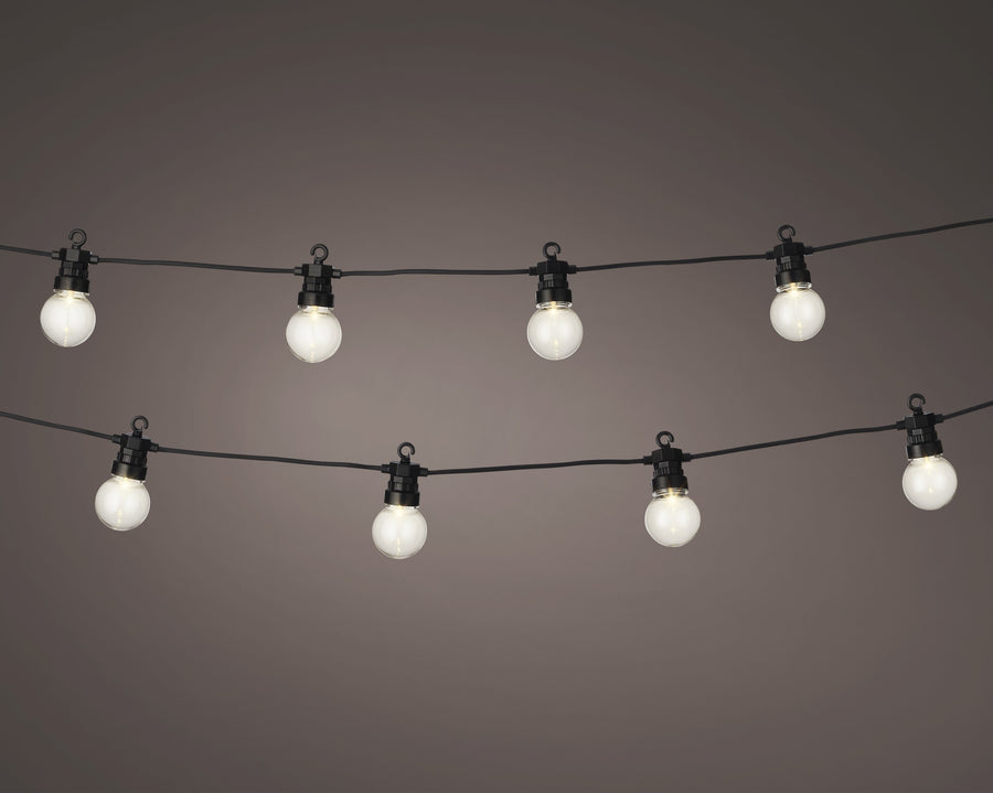 LED partylight gb 8 function twinkle effect outdoor black/warm white dia4.5cm x L.950cm