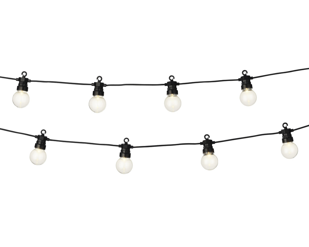 LED partylight gb 8 function twinkle effect outdoor black/warm white dia4.5cm x L.950cm