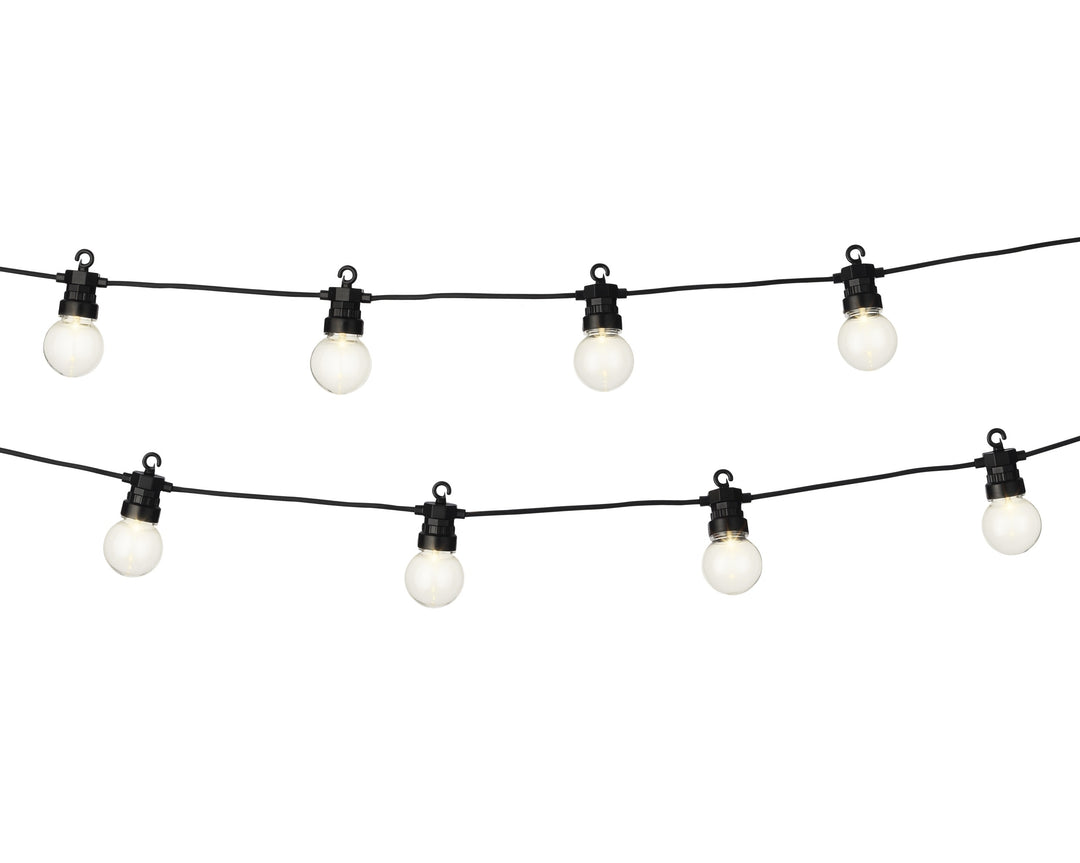 LED partylight gb 8 function twinkle effect outdoor black/warm white dia4.5cm x L.950cm