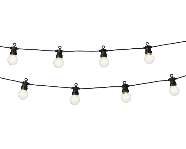 LED partylight gb 8 function twinkle effect outdoor black/warm white dia4.5cm x L.950cm
