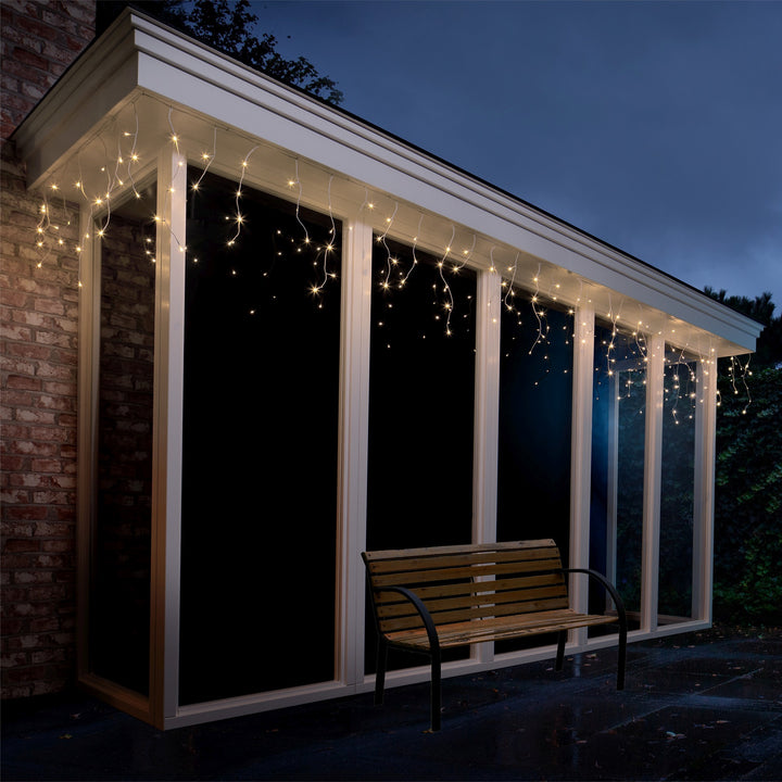 LED icicle lights Plug-in white/warm white L.1100cm