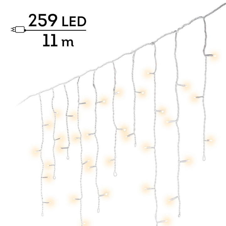 LED icicle lights Plug-in white/warm white L.1100cm