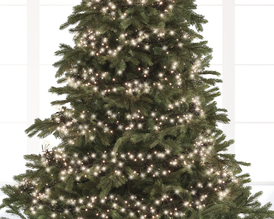 Led Cluster Lights Gb 8 Function Twinkle Effect Outdoor Green/Warm White L.1350Cm - Christmas Lights - Windyridge Garden Centre