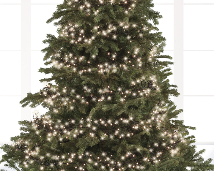 Led Cluster Lights Gb 8 Function Twinkle Effect Outdoor Green/Warm White L.1350Cm - Christmas Lights - Windyridge Garden Centre