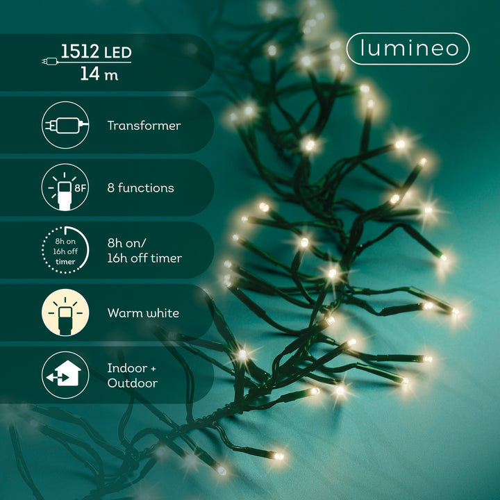 LED lights Cluster Lights Warm White 14m