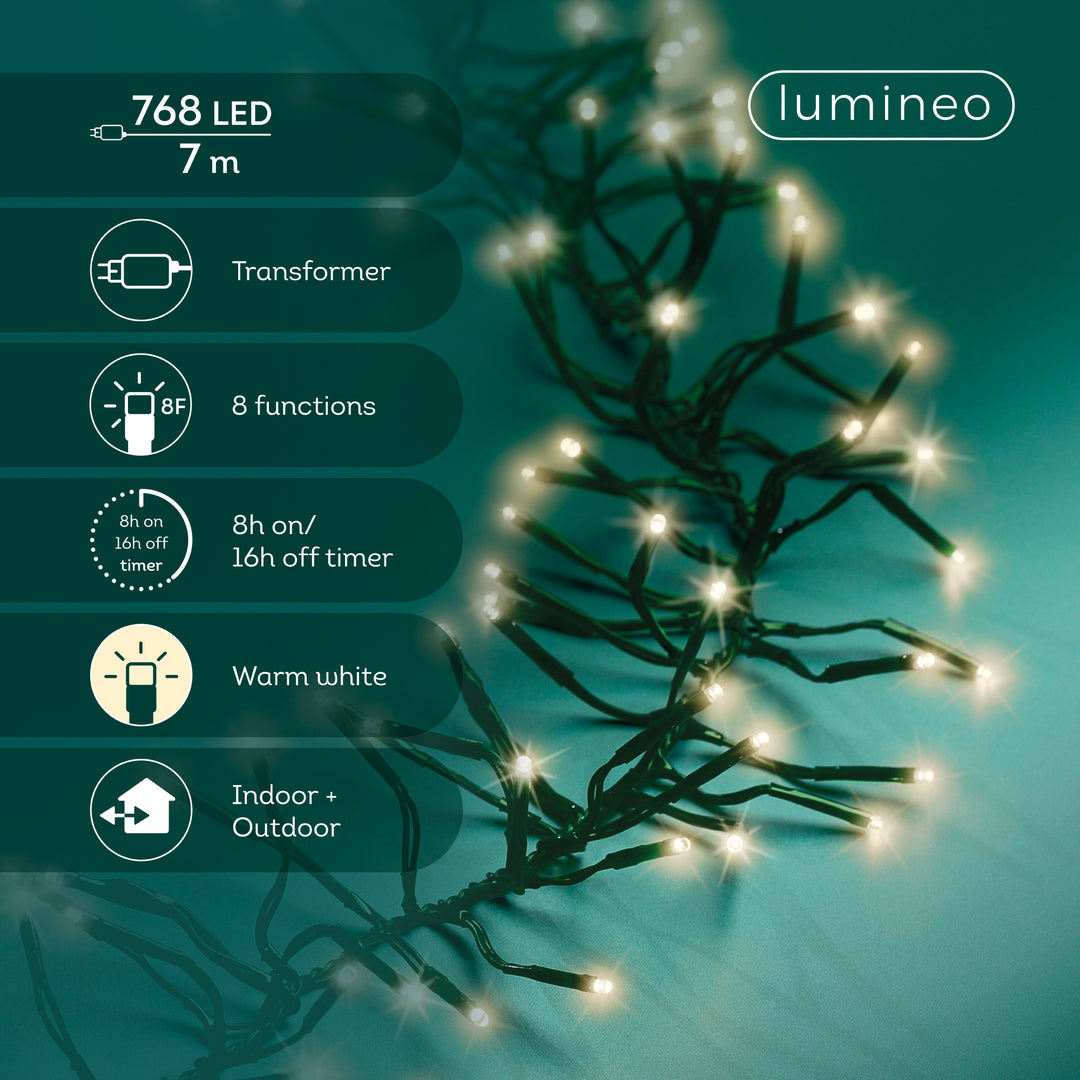 LED lights Cluster Lights Warm White 7m