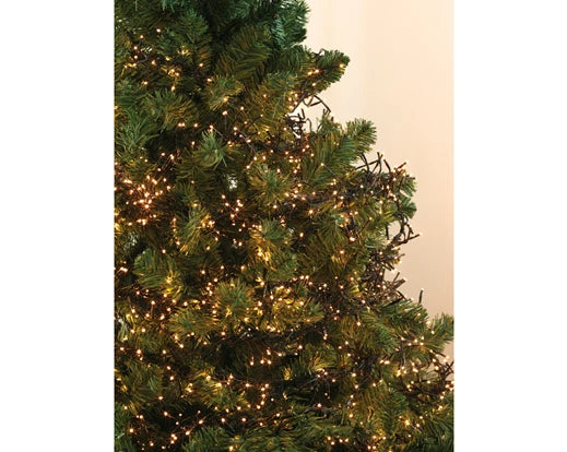 LED cluster lights gb 8 function twinkle effect outdoor green/warm white L.1000cm