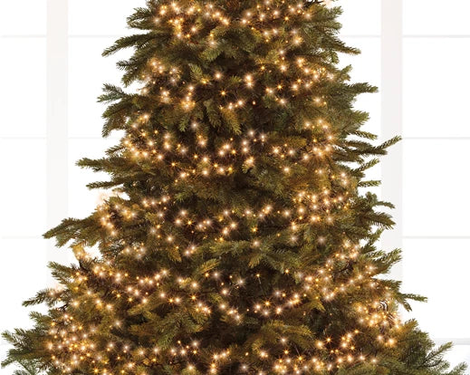 LED cluster lights gb 8 function twinkle effect outdoor green/classic warm L.600cm