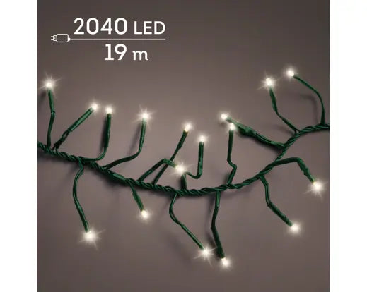 LED Cluster Lights Warm White 1900cm (Plug-in)