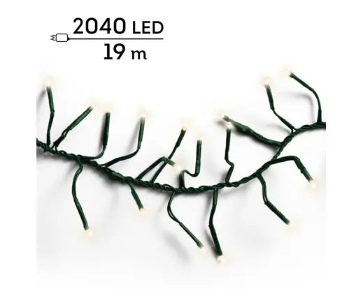 LED Cluster Lights Warm White 1900cm (Plug-in)