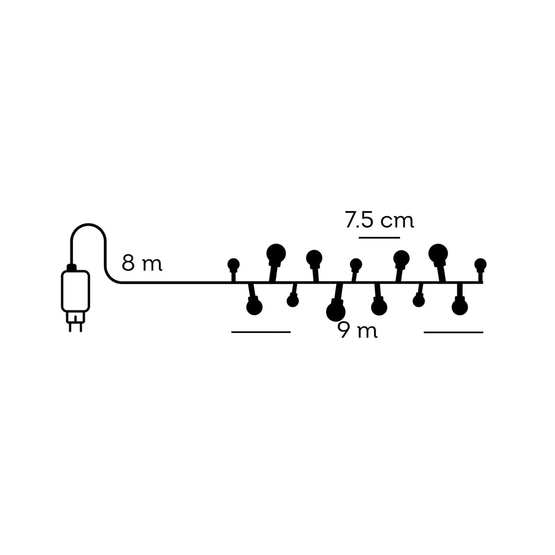 LED lights Cherry Lights Multi-colour 9m