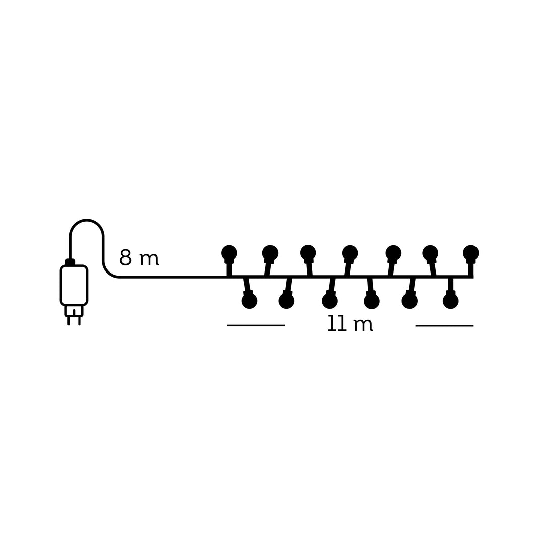 LED lights Cherry Lights Warm White 11m