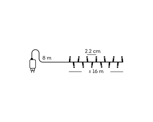 LED Compact Lights Multi-Colour 1600cm (Plug-in)