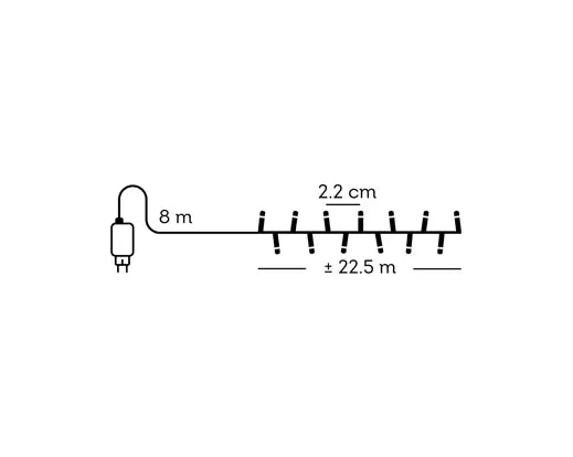 LED Compact Lights Multi 2250cm (Plug-in)