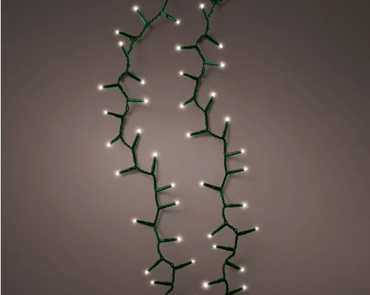 LED compact lights gb 8 function twinkle effect outdoor green/warm white L.1600cm