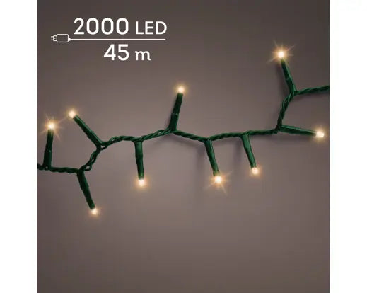 LED compact lights gb 8 function twinkle effect outdoor green/classic warm L.4500cm