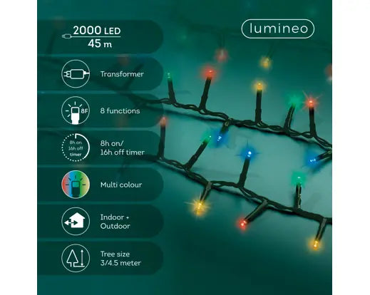 LED compact twinkle lights GB green/multi Colour 4500cm-2000L