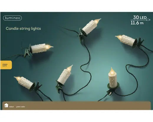 LED jumbo candle light ind GB green/classic warm