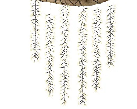 LED tree cascade cluster Plug-in warm white L.200cm