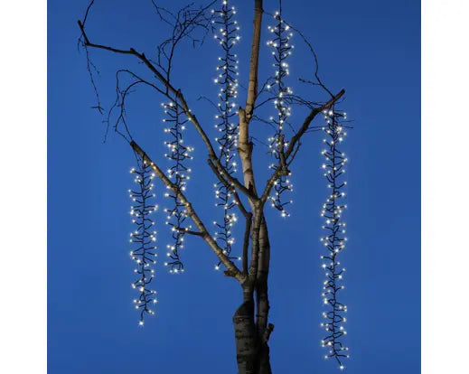 LED tree cascade cluster Plug-in warm white L.200cm