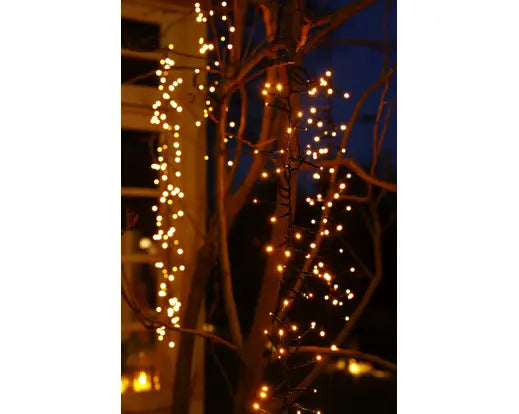 LED tree cascade cluster Plug-in warm white L.200cm