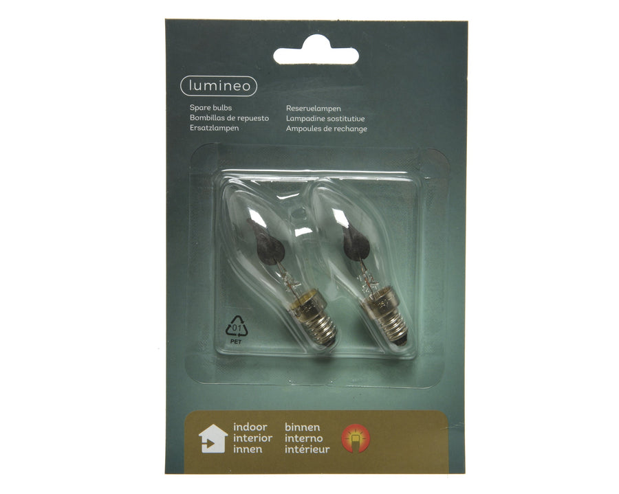 Spare replacement bulbs for flame-effect Christmas lights