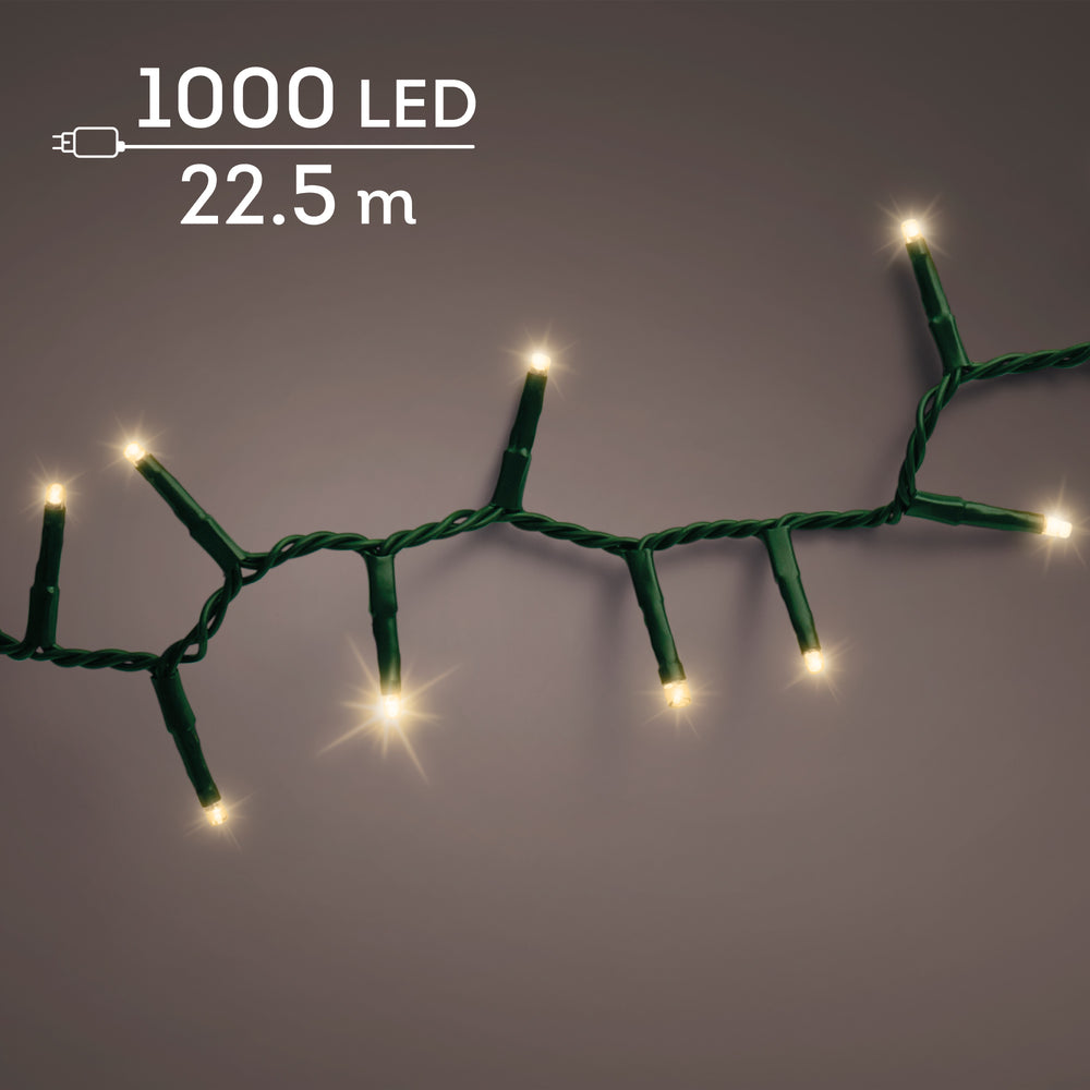 Soft gold LED compact Christmas tree lights, 22.5m plug-in string, alternate view
