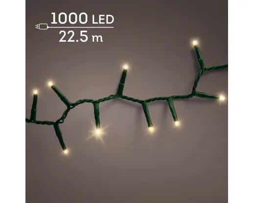 LED compact lights gb 8 function twinkle effect outdoor green/soft gold L.2250cm